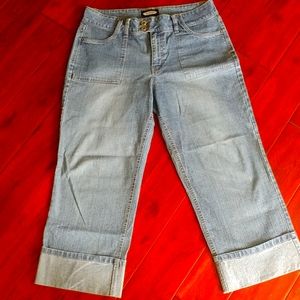 L.A. BLUES STRETCH CROP JEANS, WIDE LEG